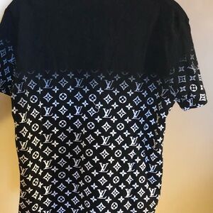 Louis Vuitton Black and White Monogram Short Sleeve Tee